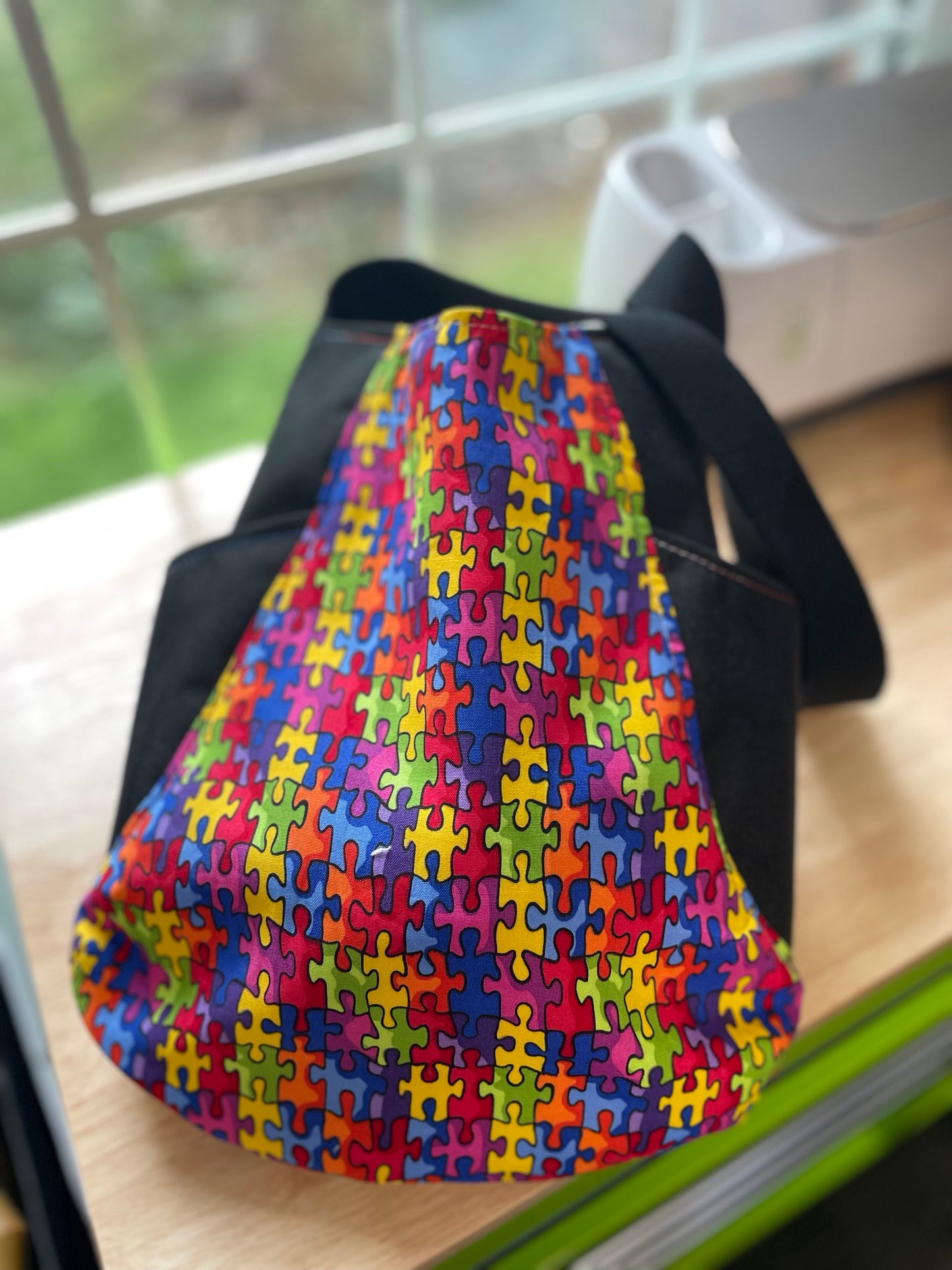 Autism Puzzle Pieces tote bag