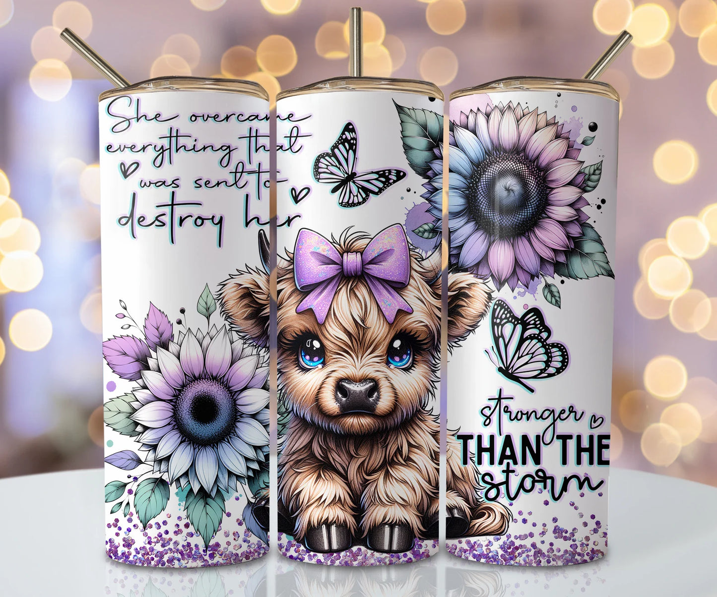 Affirmation Highland Cow Tumbler